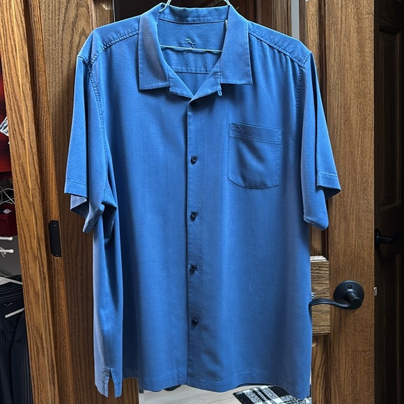 Tommy Bahama Blue Casual Button Down Shirt - Picture 6 of 7